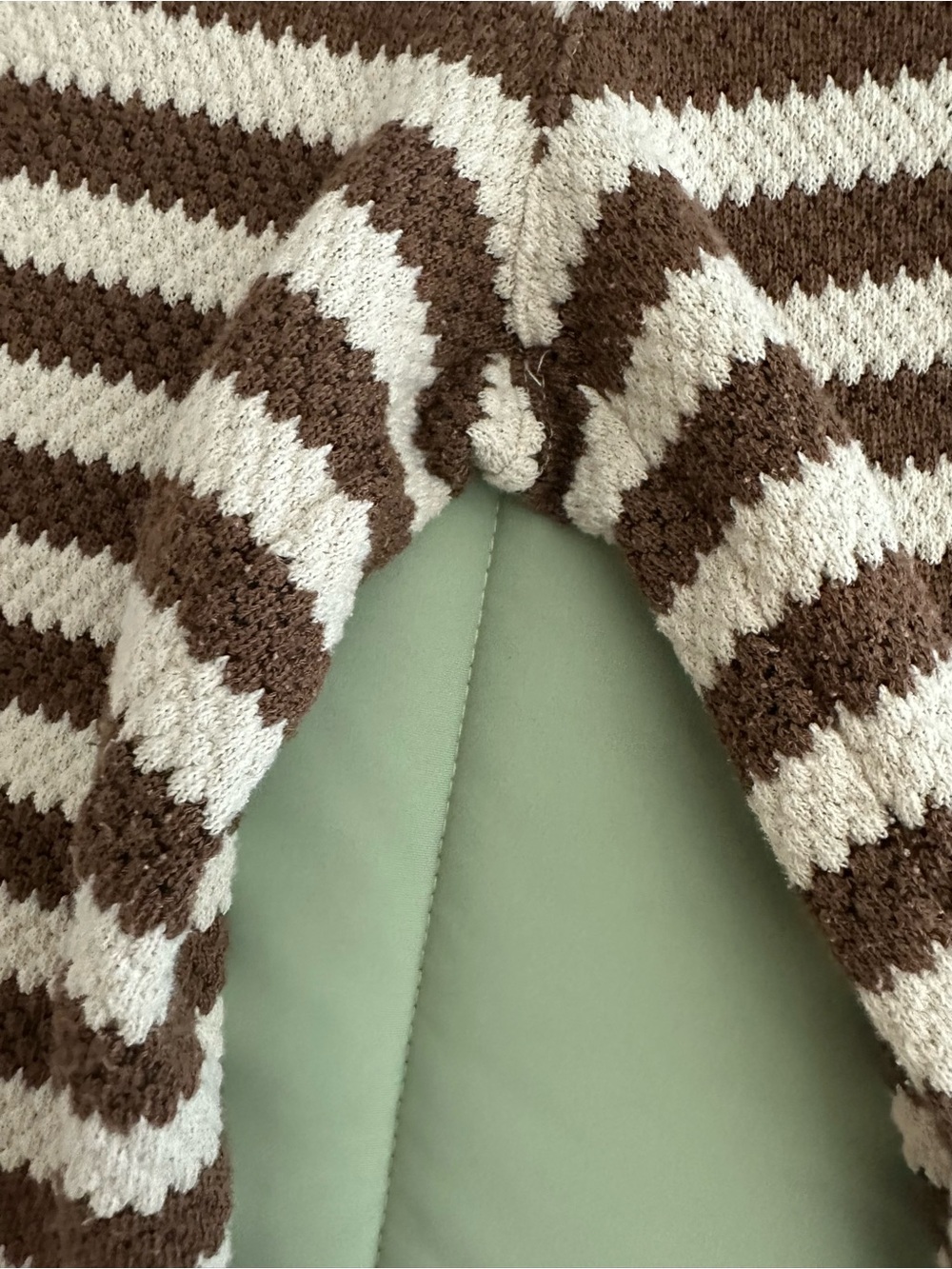 Maeve Colette Knit High-Rise Wide-Leg Cropped Pants (brown and cream striped) - Picture 6 of 6